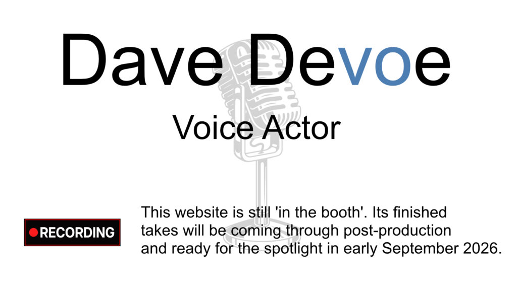 Dave Devoe website static home page image.